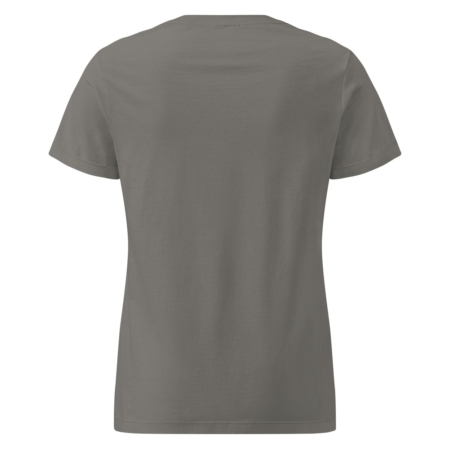 Dragonfly design hand-drawn art women's gray t-shirt back view