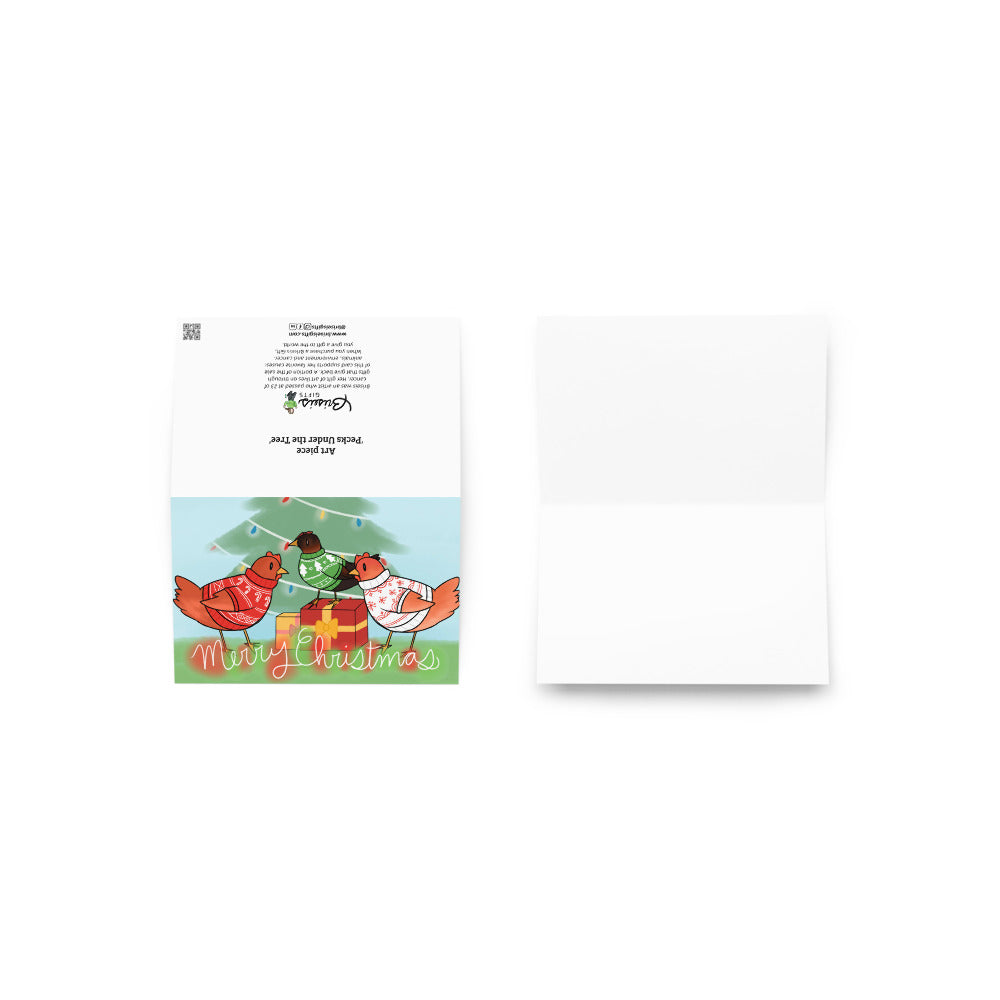 Pecks Under the Tree Card
