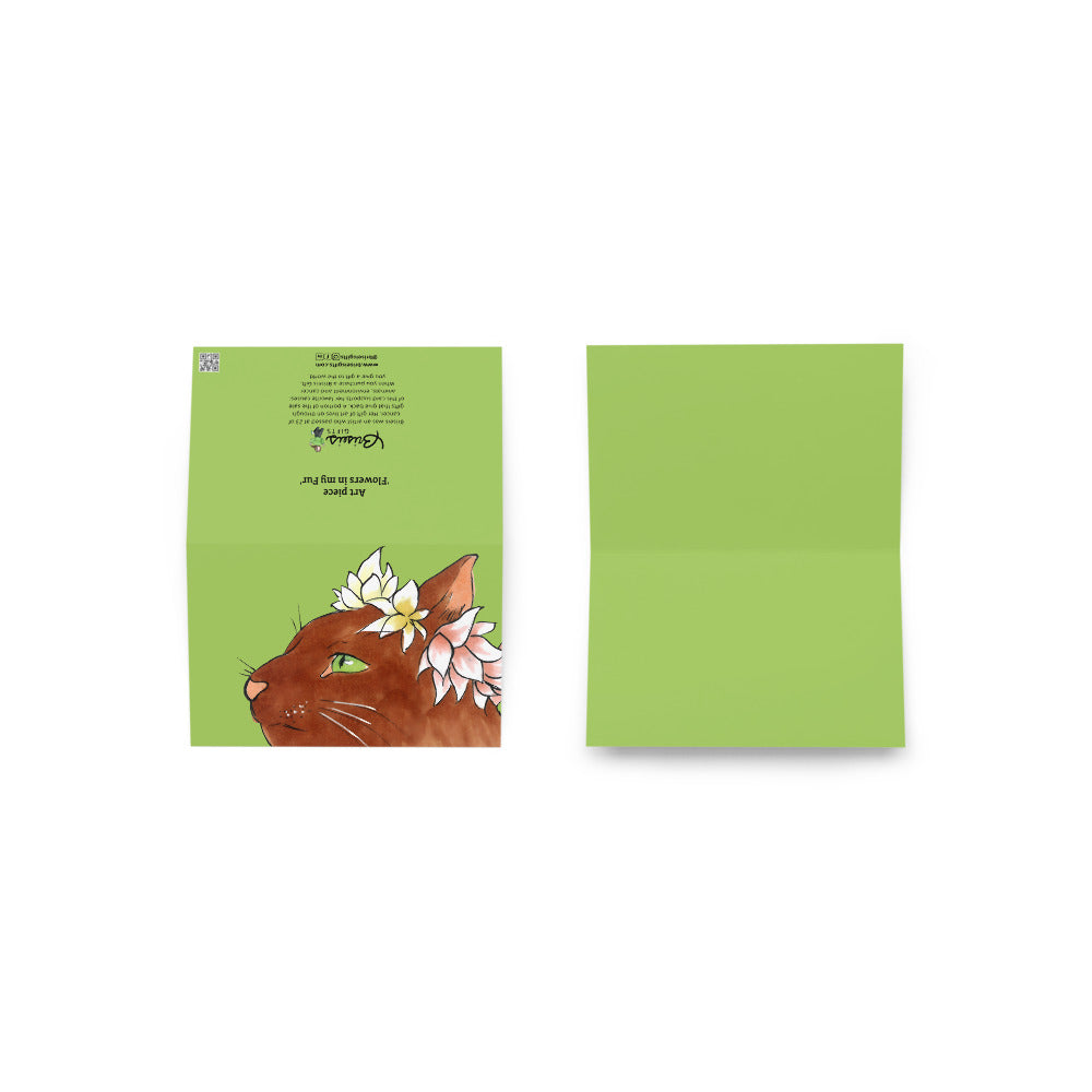 Flowers in My Fur Card