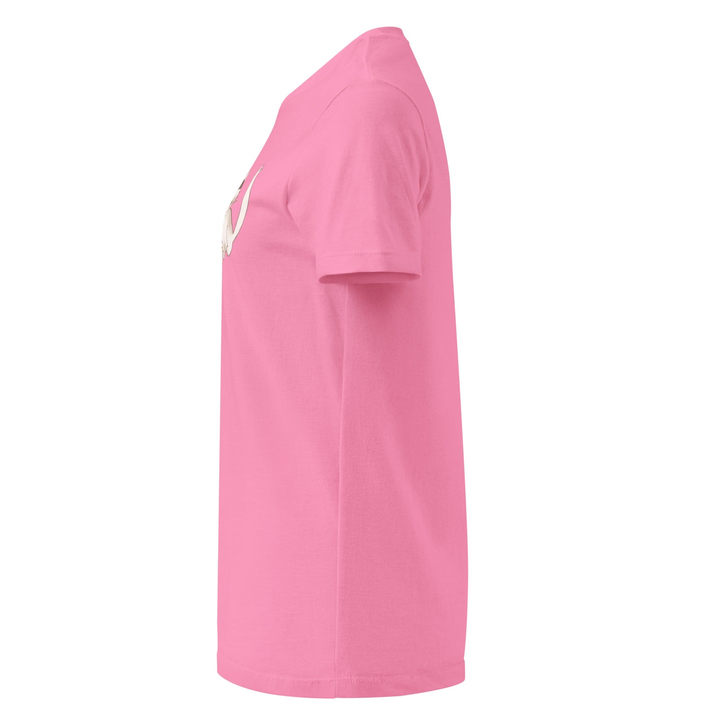 Love cats hand-drawn art women's pink t-shirt left view