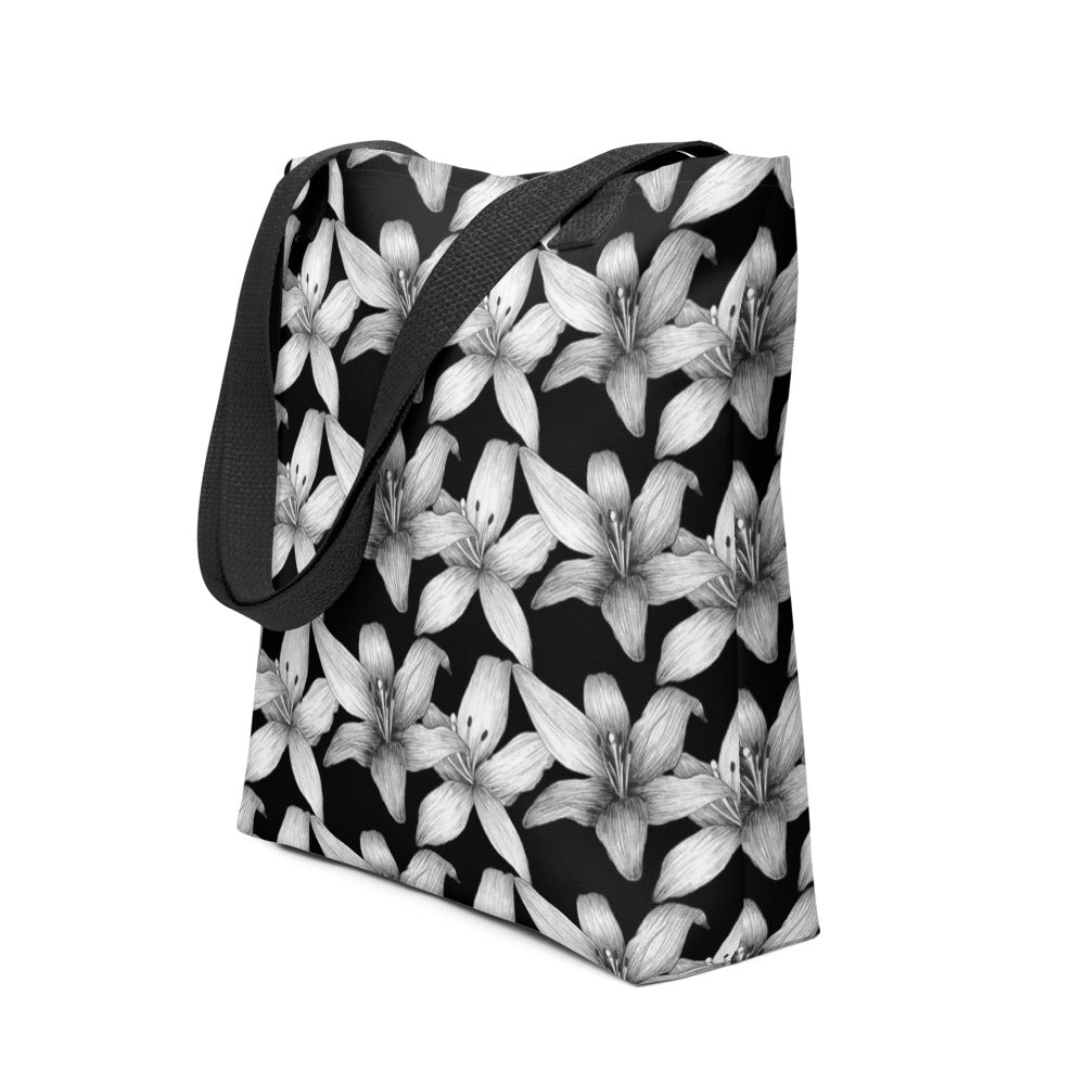 Inked Petals Lifestyle Bag—Black