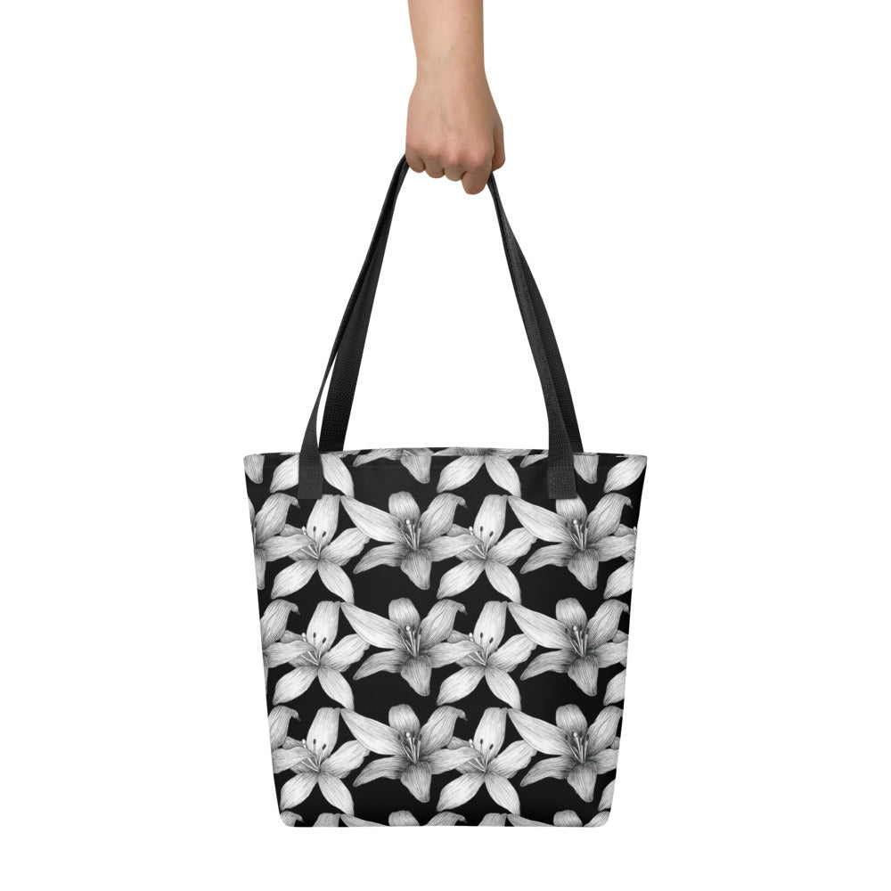 Inked Petals Lifestyle Bag—Black