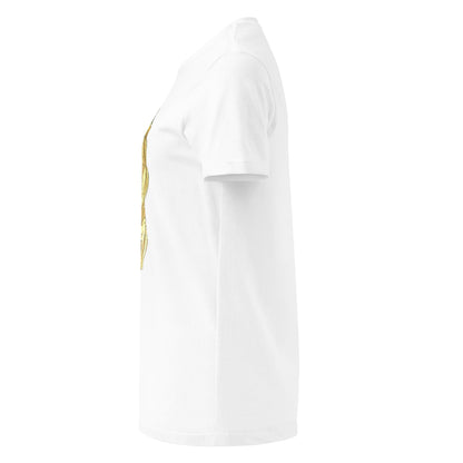 Anime queen hand-drawn art white women's t-shirt, left view, by Briseis Gifts