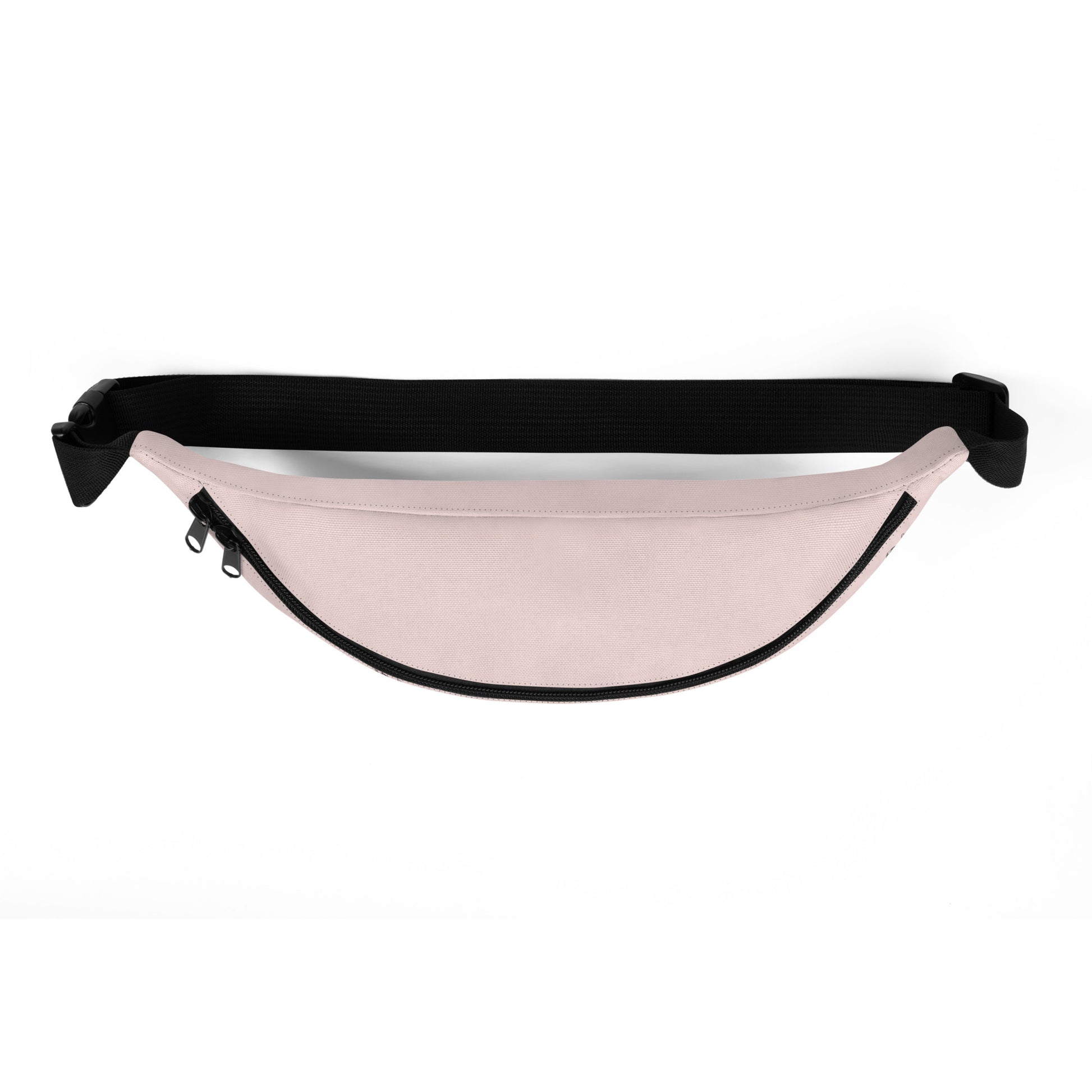 Dragonfly design hand-drawn art pink fanny pack top view, by Briseis Gifts