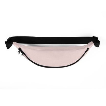 Dragonfly design hand-drawn art pink fanny pack top view, by Briseis Gifts