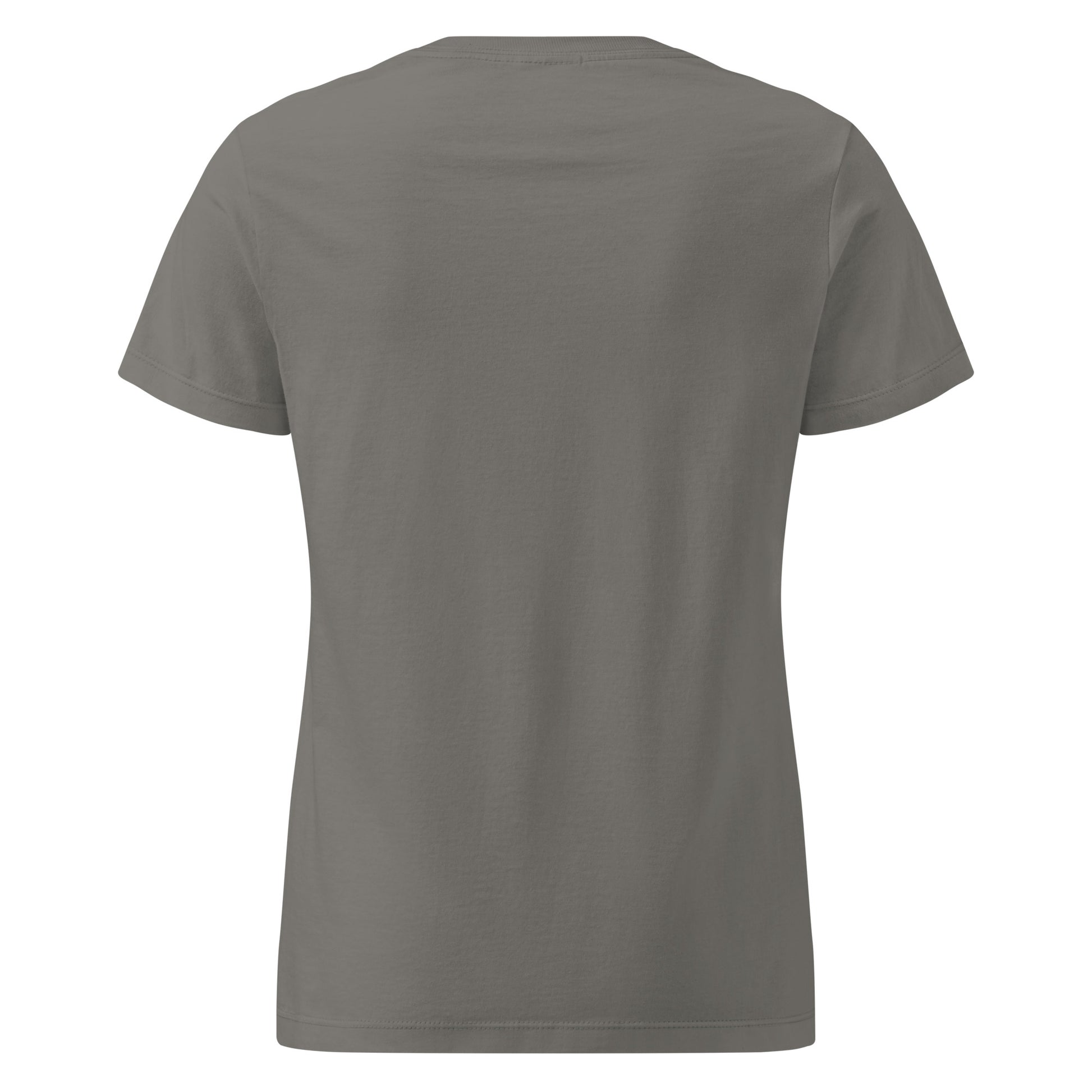 Dragonfly design hand-drawn art women's gray t-shirt back view
