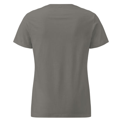 Dragonfly design hand-drawn art women's gray t-shirt back view
