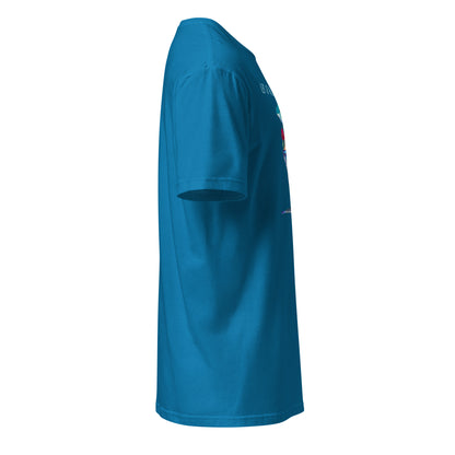 Melting away mushroom hand-drawn art blue hoodie right view