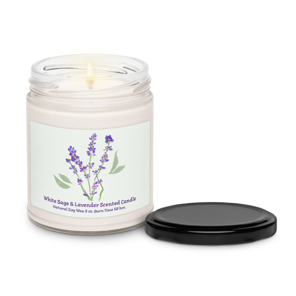 White Sage & Lavender Natural Soy Candle